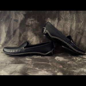 Woman’s black leather shoes. Made in Brazil, never worn